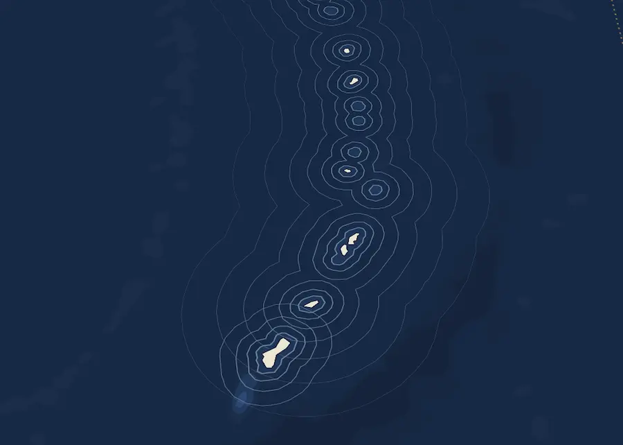 graphical map of pacific ocean